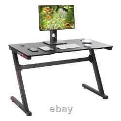 Z Shape Gaming Computer Desk PC Racing Table Workstation Study Home 120cm