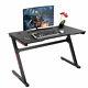 Z Shape Gaming Table Computer Desk PC Racing Table Workstation Study Home Black