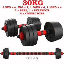 Zeno Fitness 30kg Dumbells Pair Of Weights Barbell/dumbbell Body Building Set