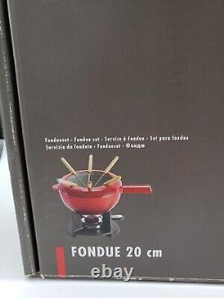 Zwilling J A Henckels 8in Round Fondue Cast Iron Pot Open Box READ